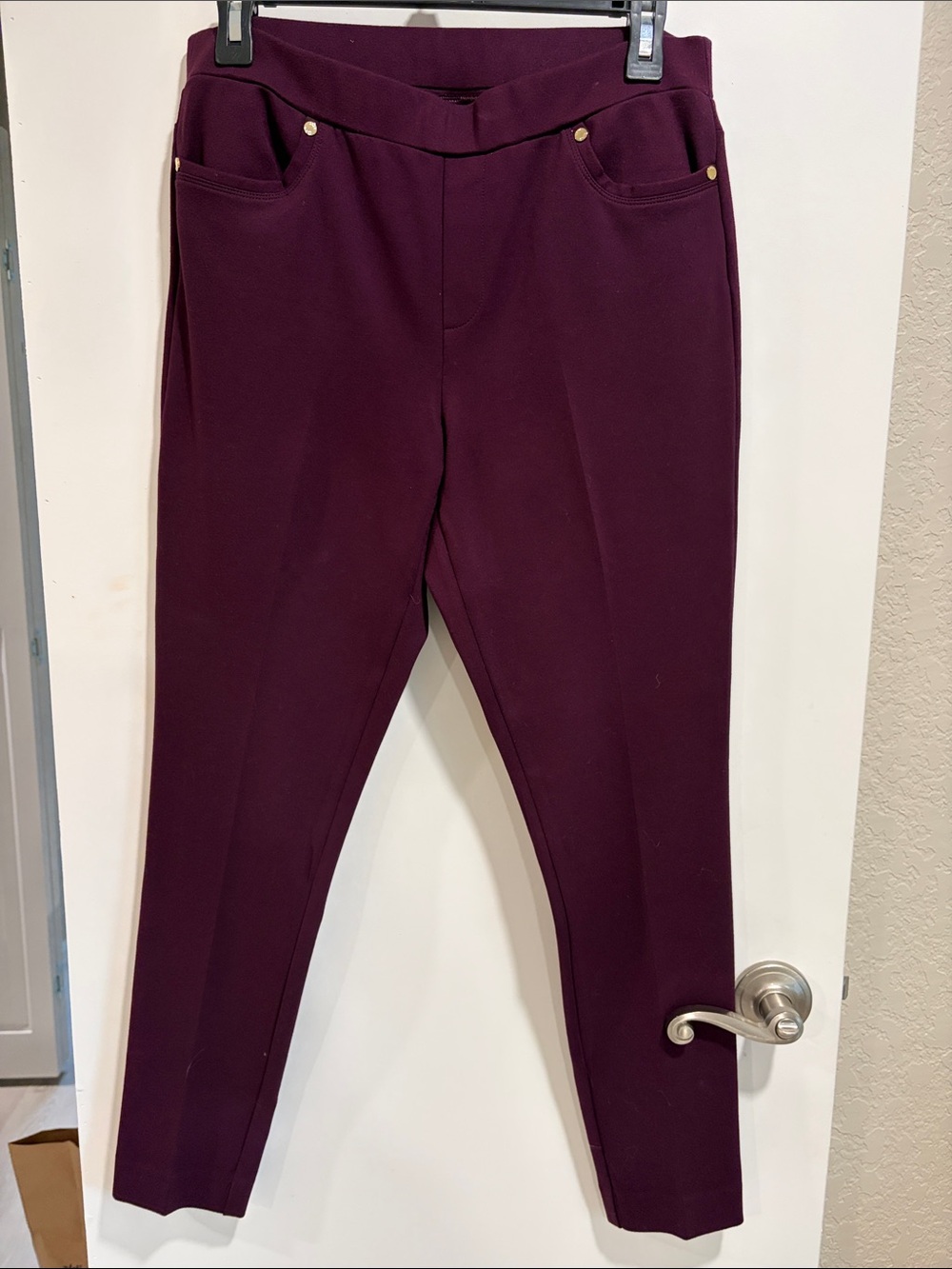Anne Klein Plum Ponte Stretch Trousers